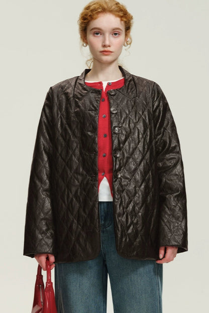 Quilted Lock Fleece Down Jacket