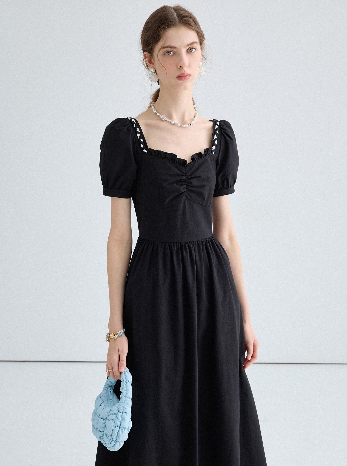 Retro Lace Black Dress