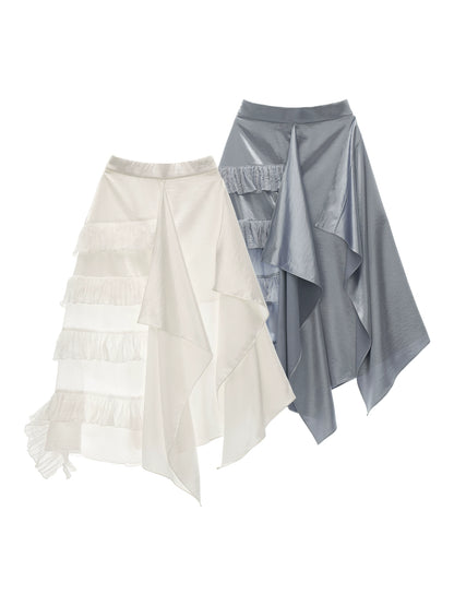 Micro-Sheer Long Skirt