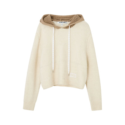 Hooded Cut-Out Sweater Top