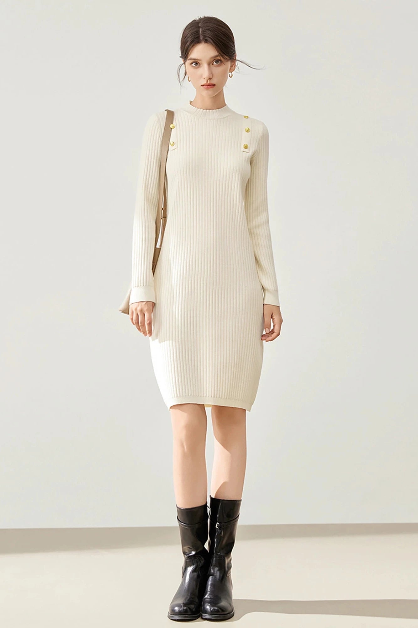 French Strait Knit Dress