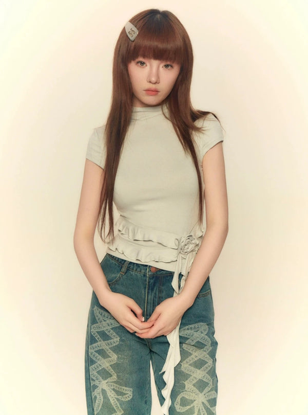 Half-Turtleneck Handmade T-Shirt