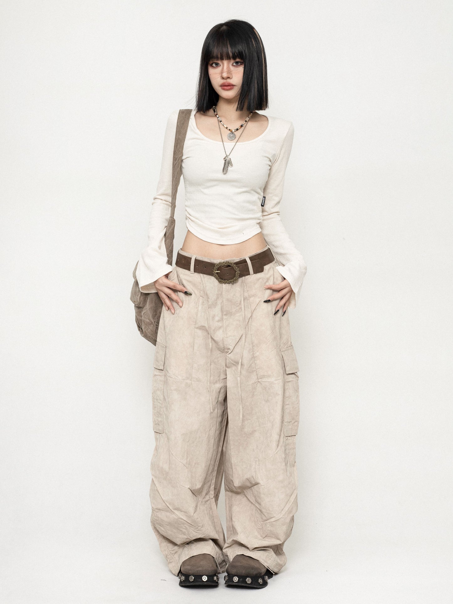 Retro Loose Casual Cargo Pants