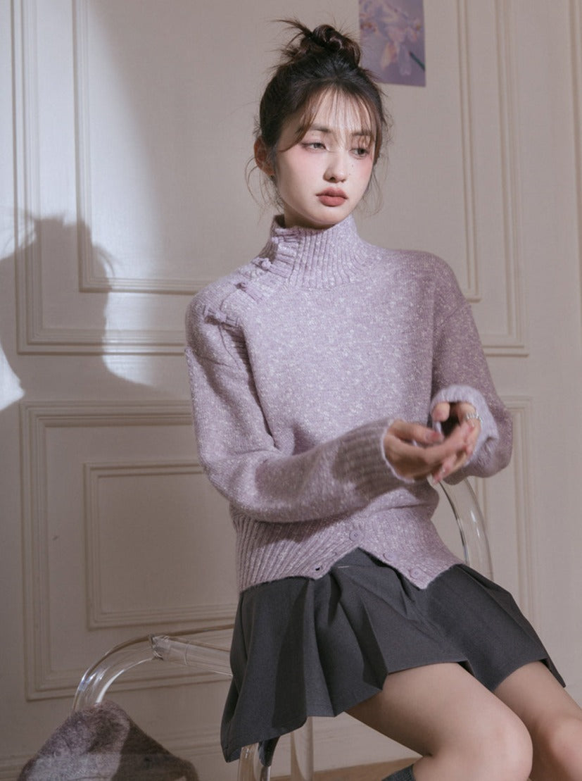 Chinese Style High Neck Sweater