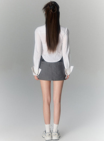 Short A-line skirt