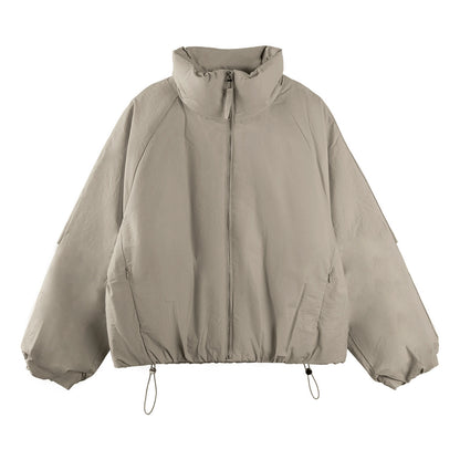 Floral Pleated Down Jacket