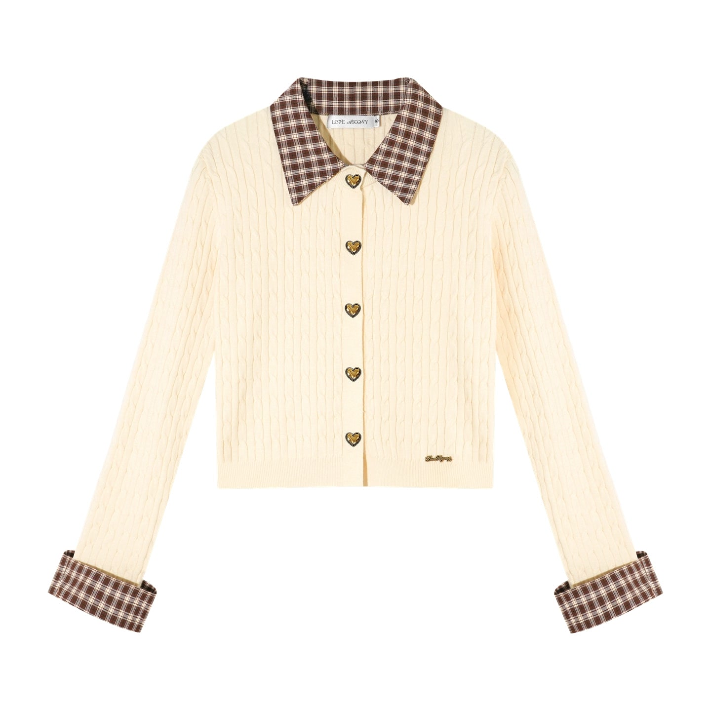 Wool Blend Plaid Knit Top