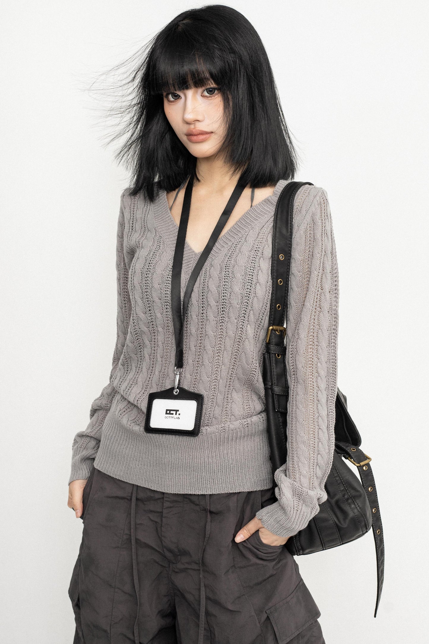 College Style V-neck Shirt