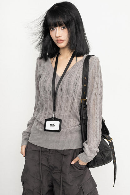 College Style V-neck Shirt