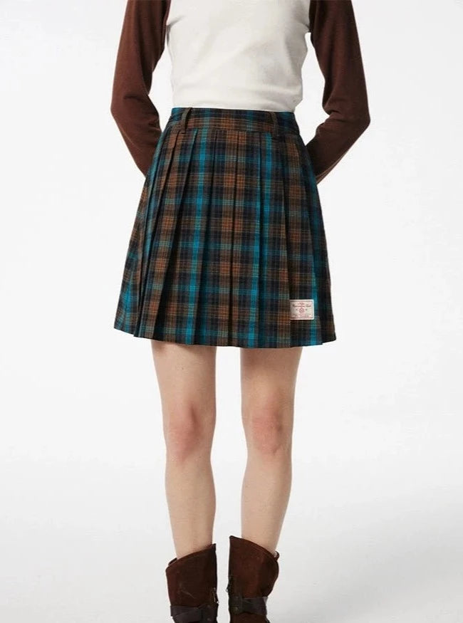 American preppy pleated skirt sets