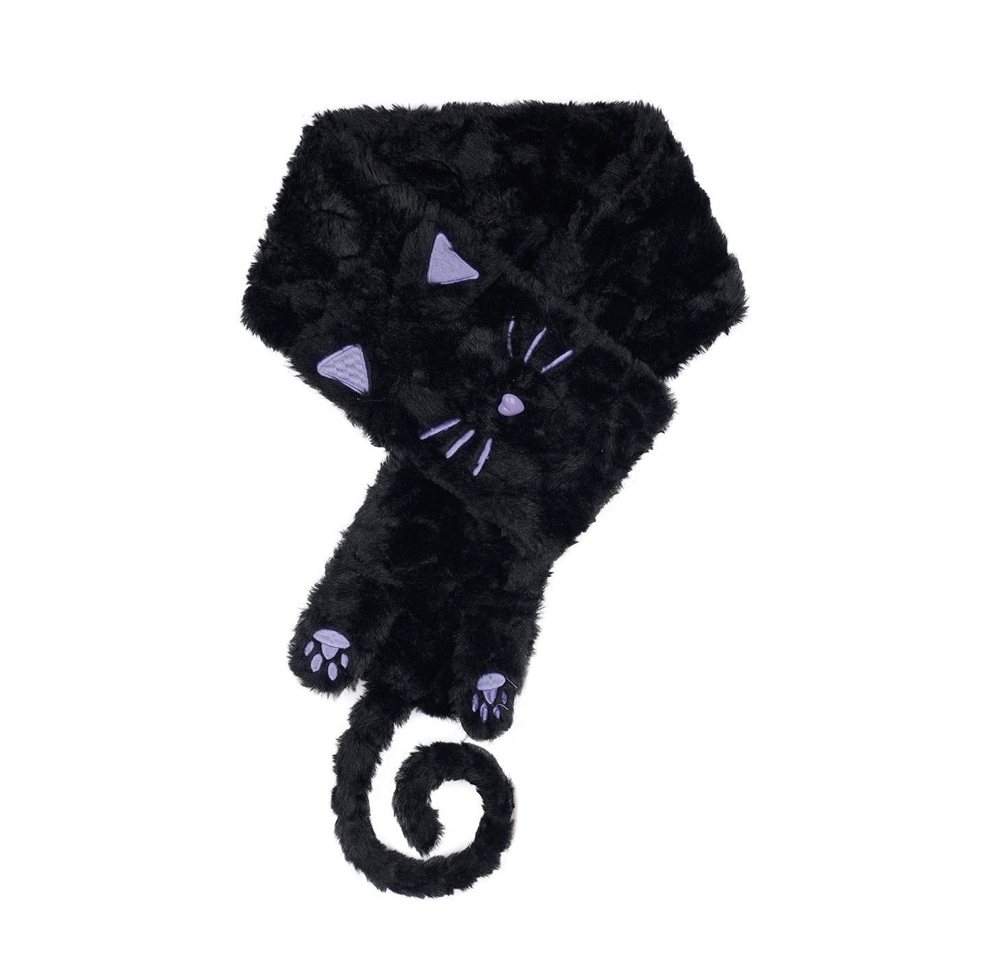 Black And Purple Cat Scarf