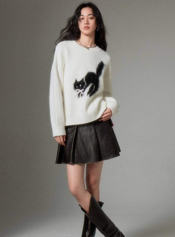 ROUND NECK PULLOVER SWEATER