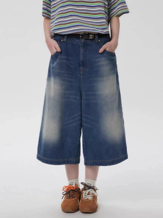 Versatile Denim Shorts Pants