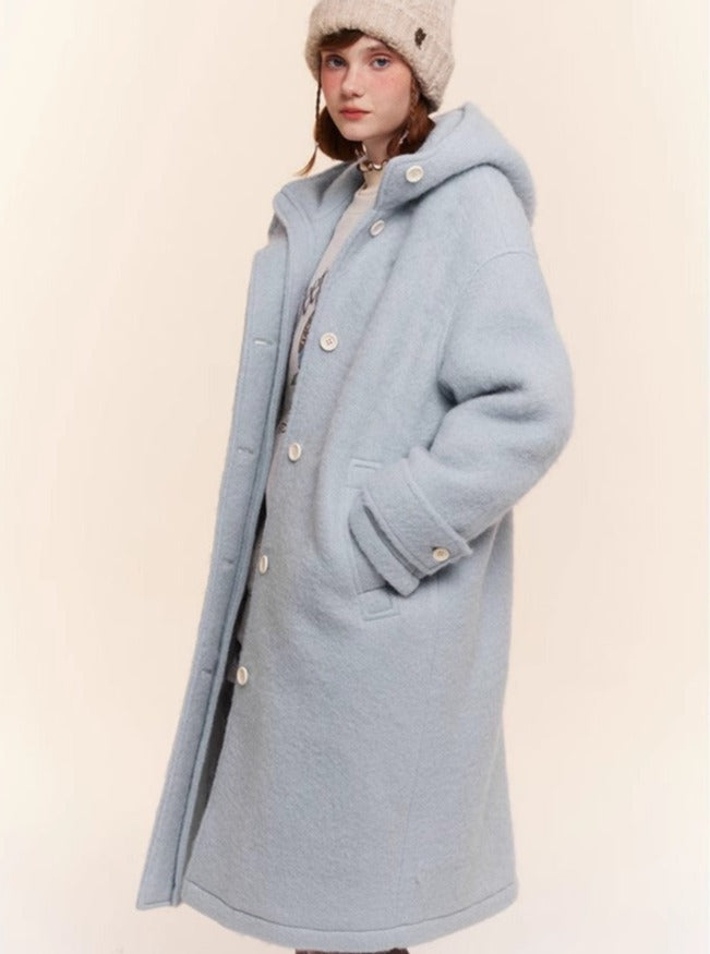 mid-length loose tweed coat