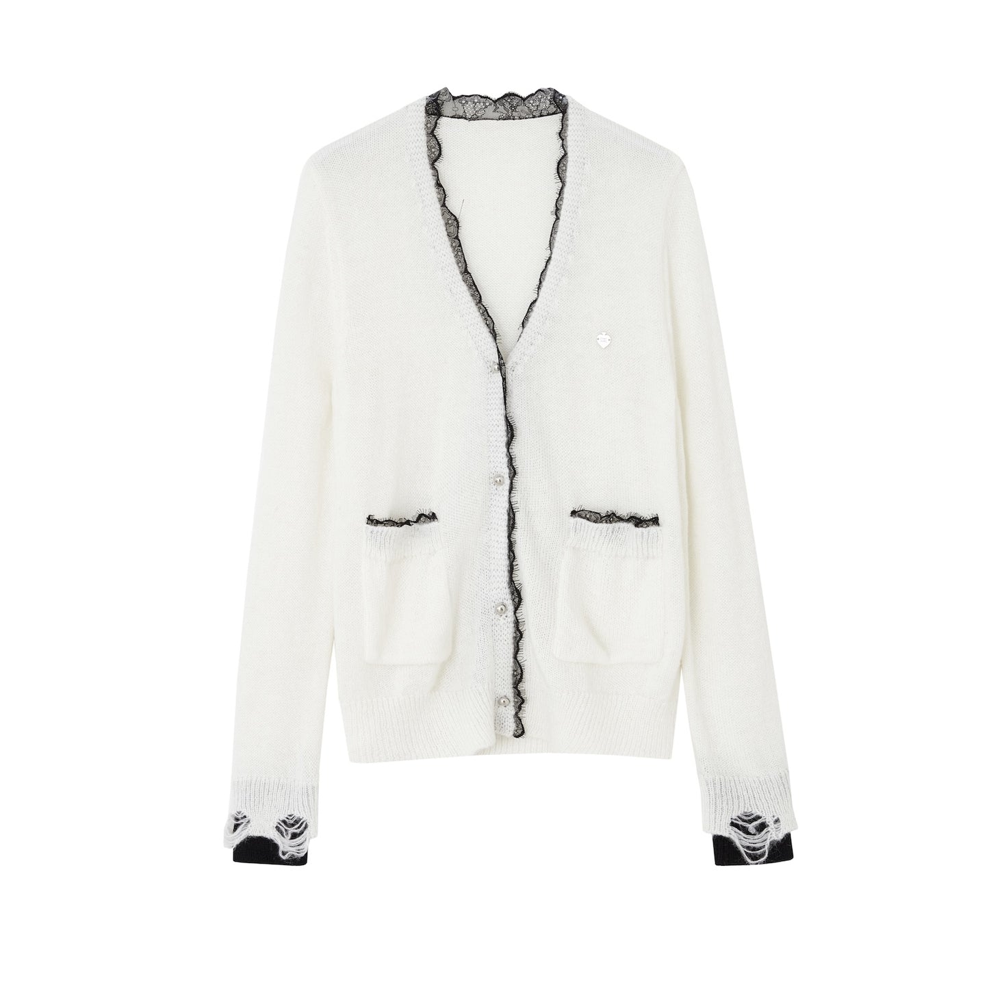 우아한 레이스 패치워크 가디건 