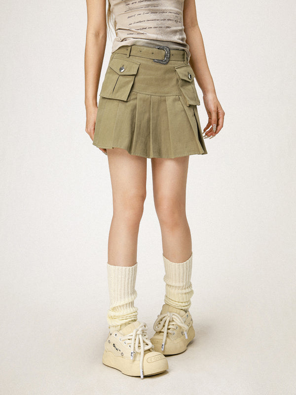 A-Line Pleated Skirt