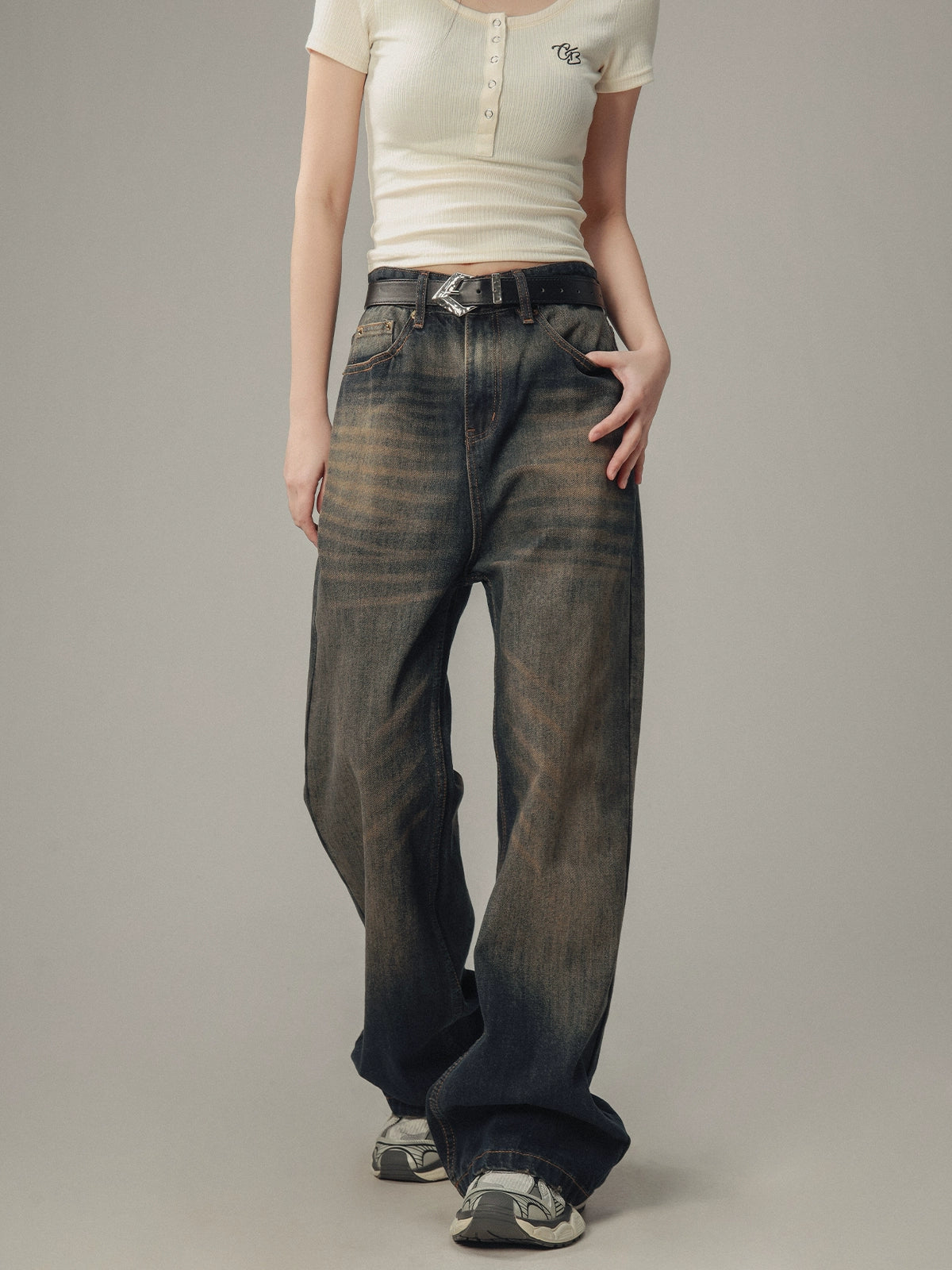 Retro Mud Dyed Cleanfit Slacks Pants