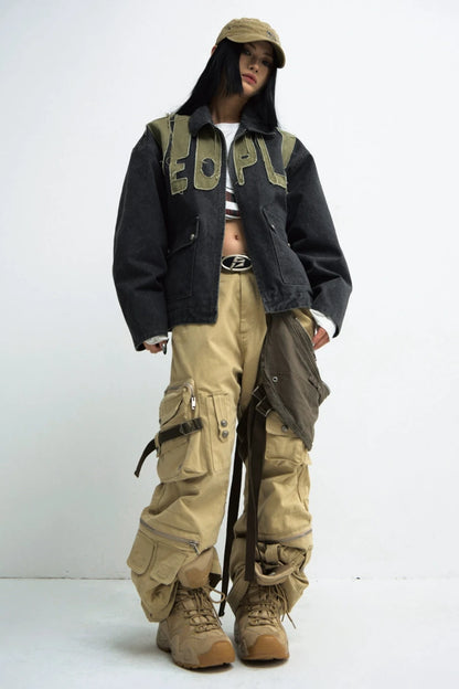 Showder Bag Multi-Pocket Straight Cargo Pants