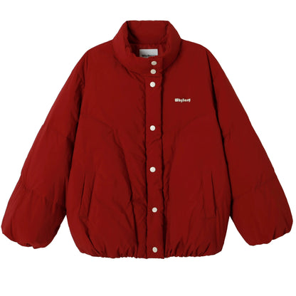 Red Down Jacke