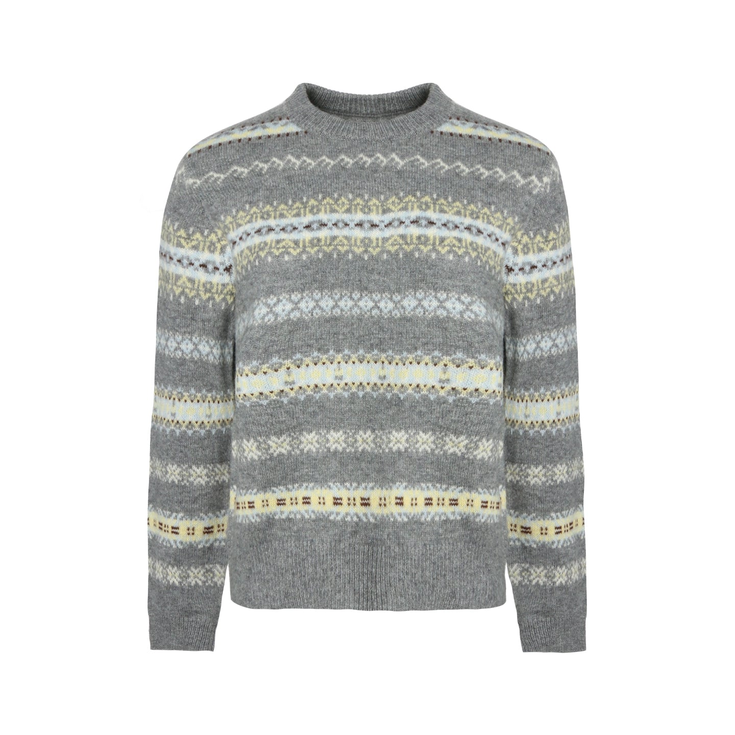 Fair Isle Jacquard Striped Sweater