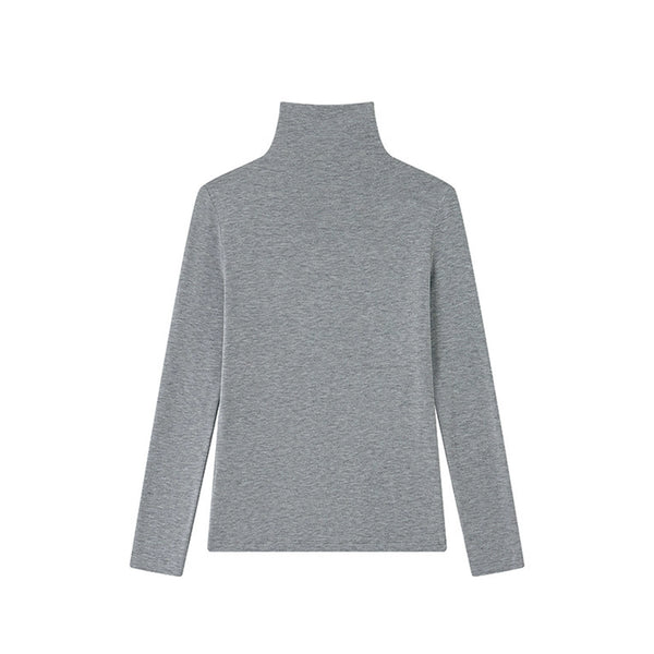 Tencel Wool Seamless Turtleneck Sweater