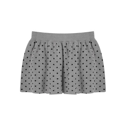 Polka Dot Hooded Knit Sweater Skirt Set-Up
