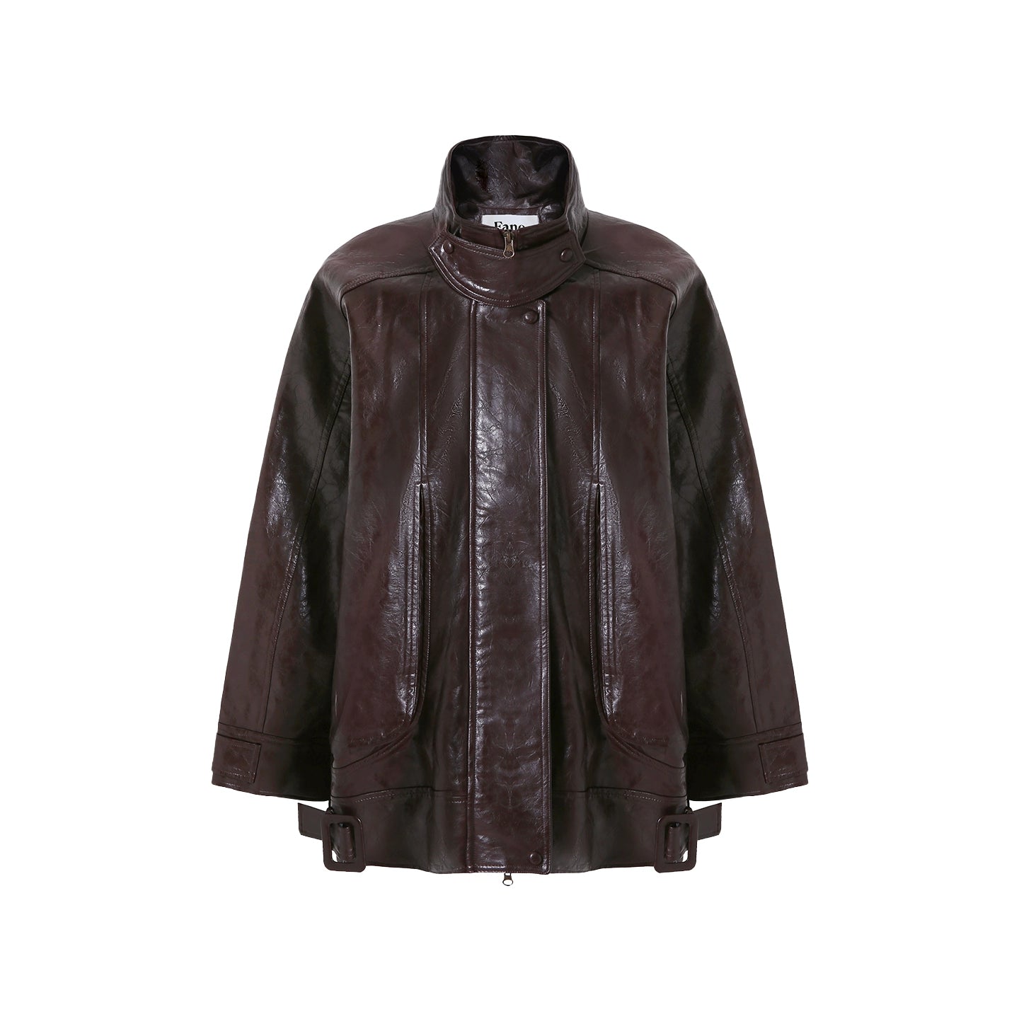 Cool Three-dimensional Oil Wax Leather Jacket