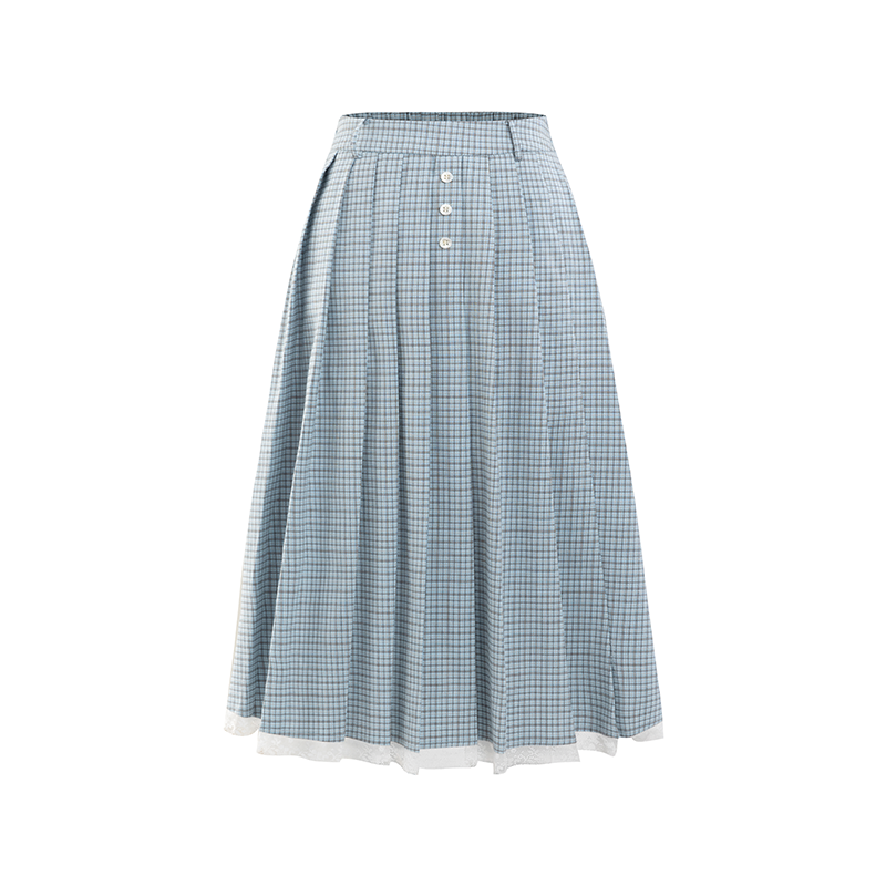 Flying Sleeve Shirt and Pleated Skirt Set-UP