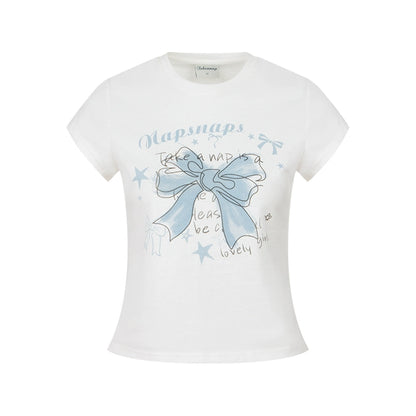 Butterfly Print Short Sleeve Top
