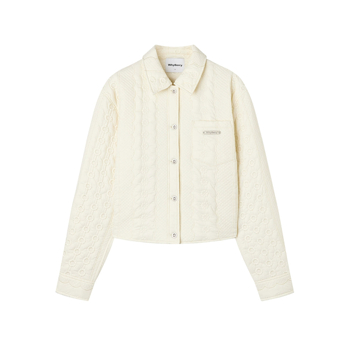 Lapel Dropped Shoulder Quilted Jacket