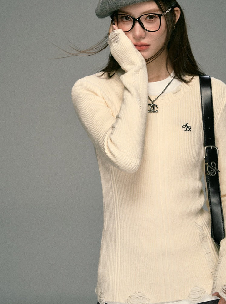 Slim Fit Round Neck Sweater