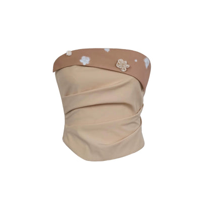 Printed Brown Breeze Blouse & Pants Set-Up