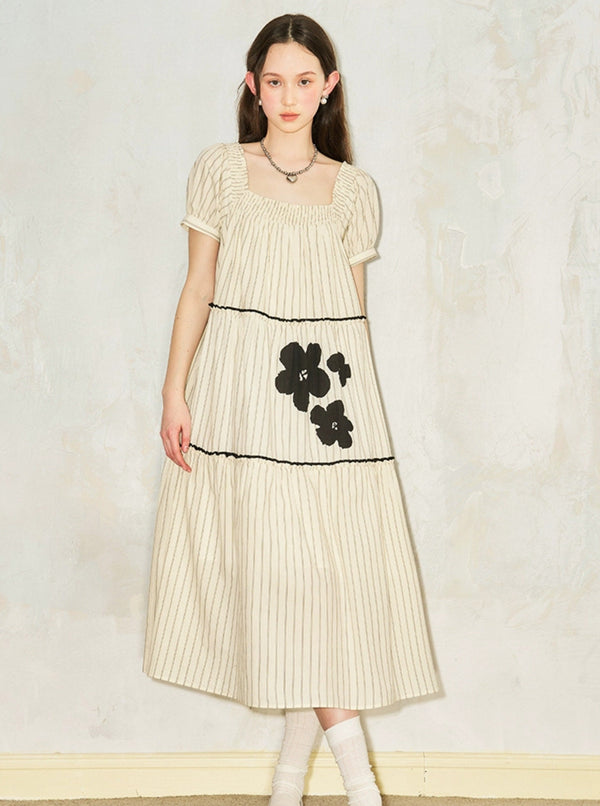 Flower Loose Slim Dress