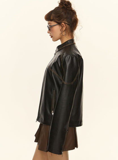 American Retro Leather Jacket