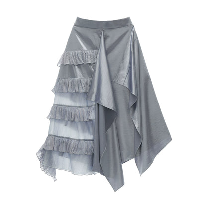 Micro-Sheer Long Skirt