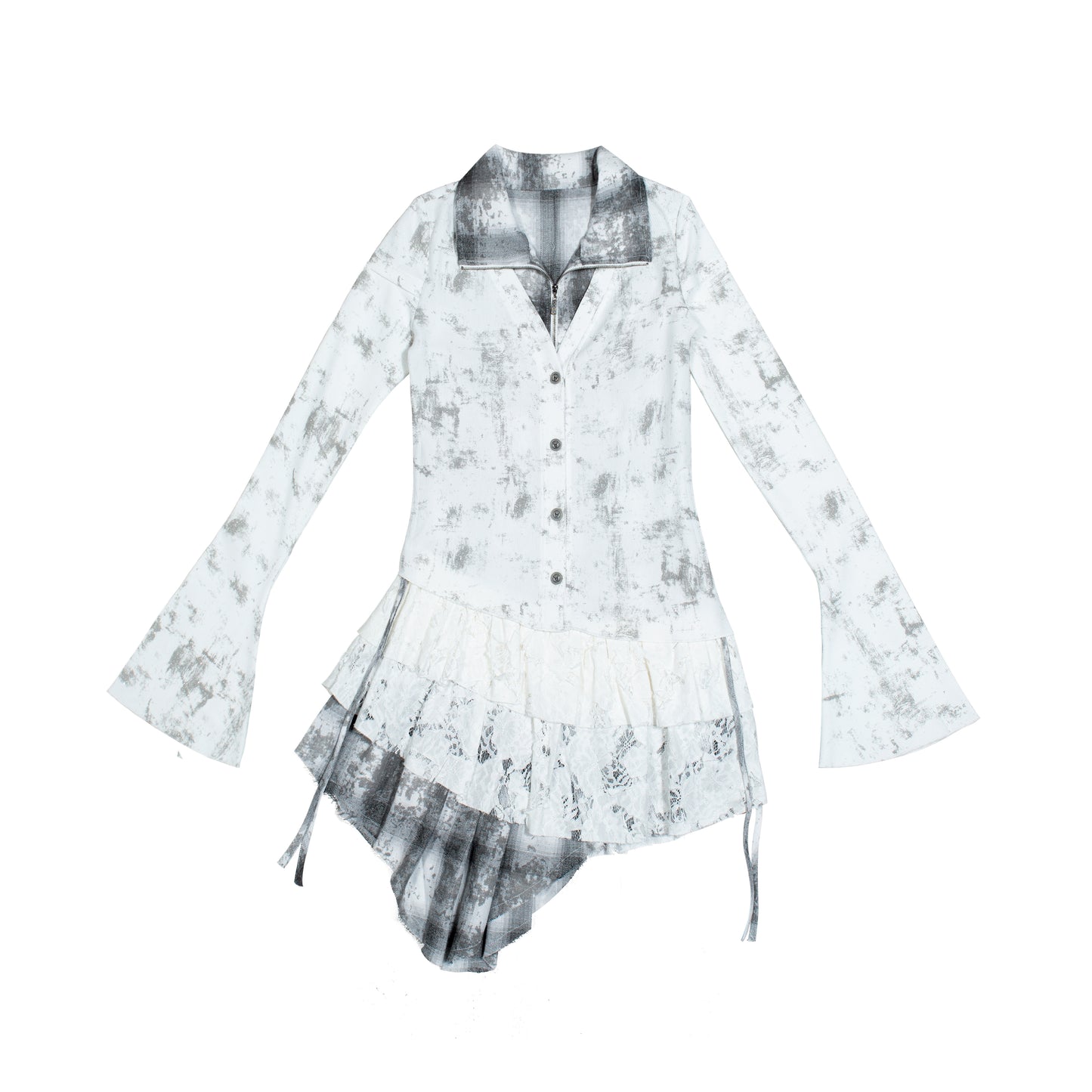 Punk Fusion Plaid Dress