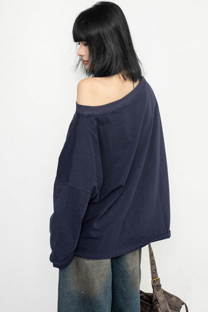 Casual Printed Off-Shoulder Top