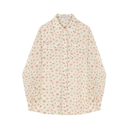 Retro Floral Lapel Shirt