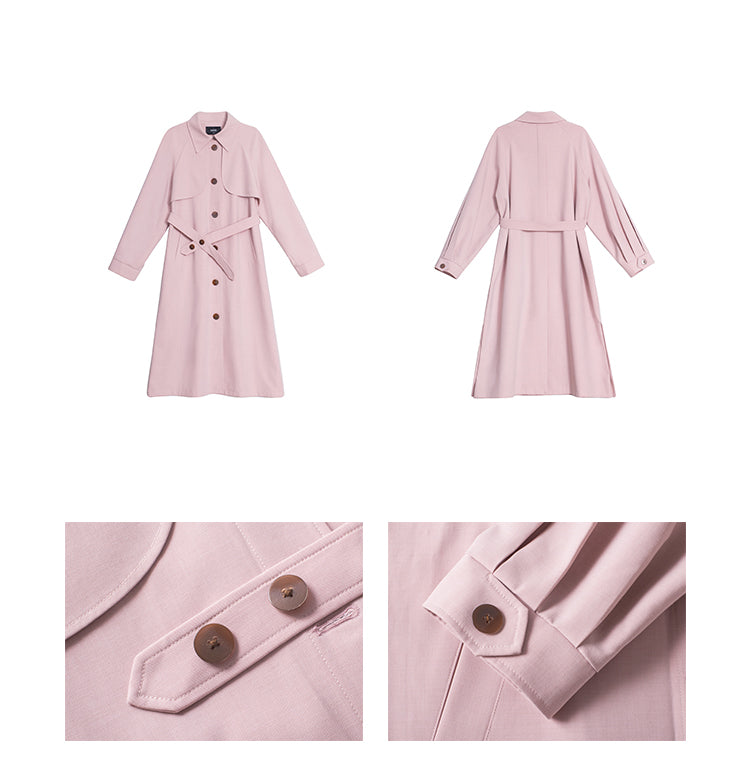 classic wool fabric trench coat