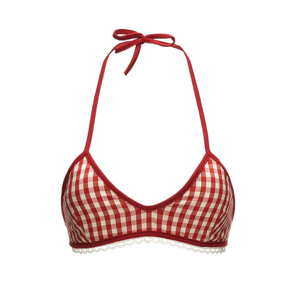 Square Neck Bow T-Shirt With Plaid Corset Set