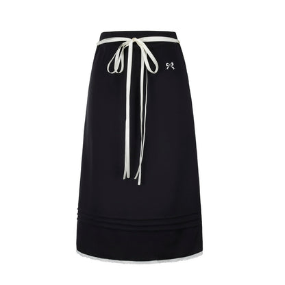 French temperament fit midi skirt