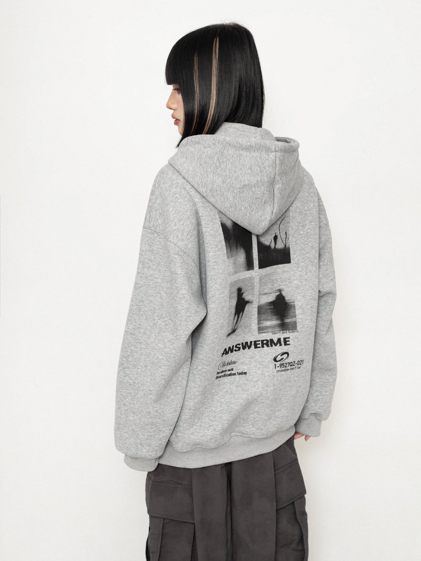 Casual Print Fall-Winter Hooded Top
