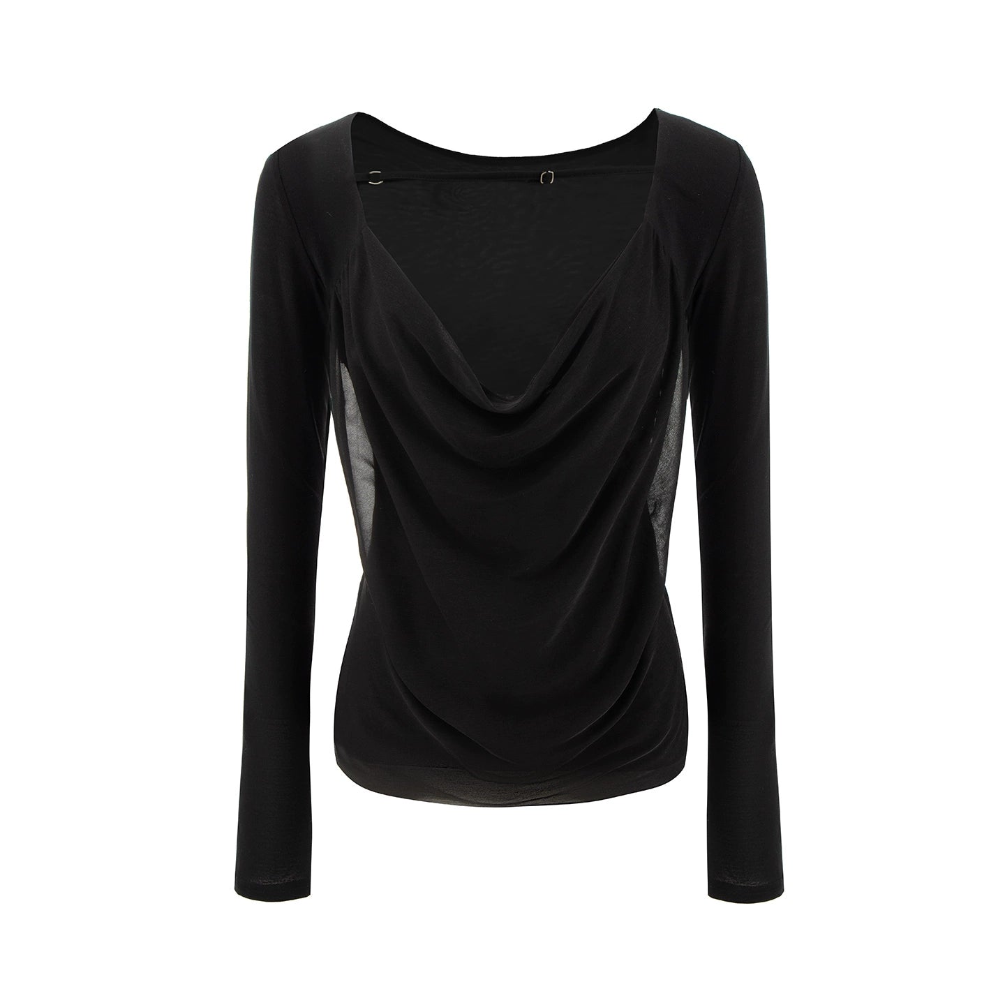Swing Chiffon V-neck Long Sleeve Shirt