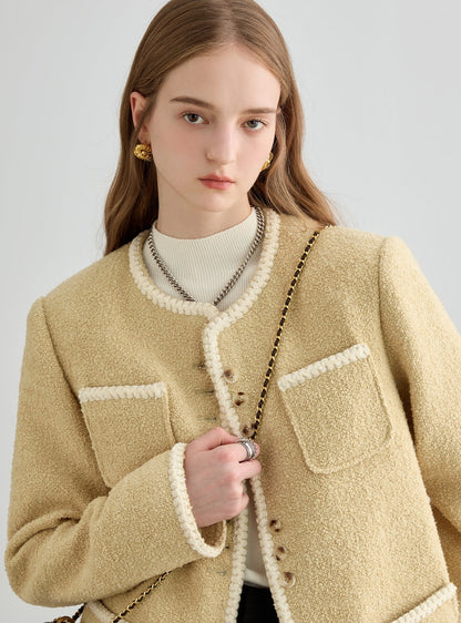 French Temperament Tweed Small Short Jacket