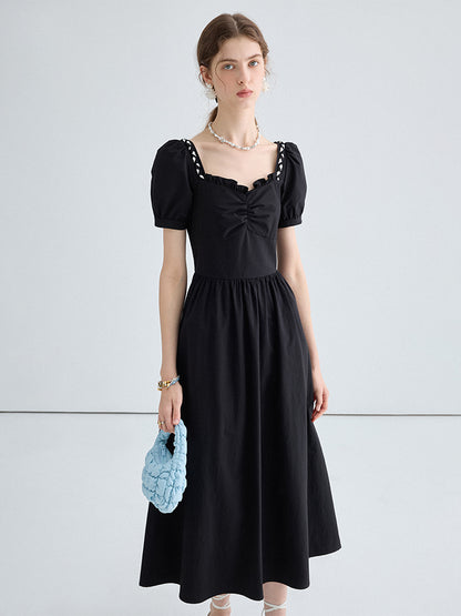 Retro Lace Black Dress