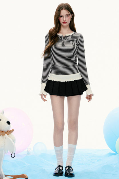 Retro Slim Waist Knit Sweater