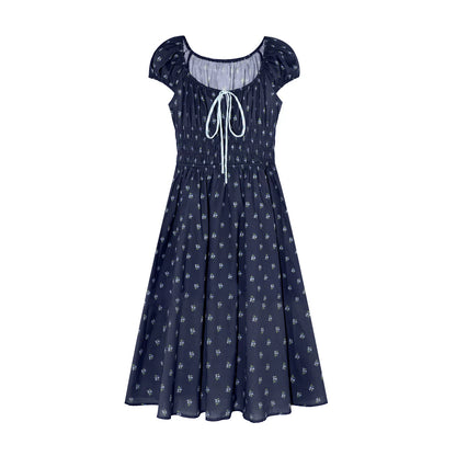 Floral Bow Long Dress