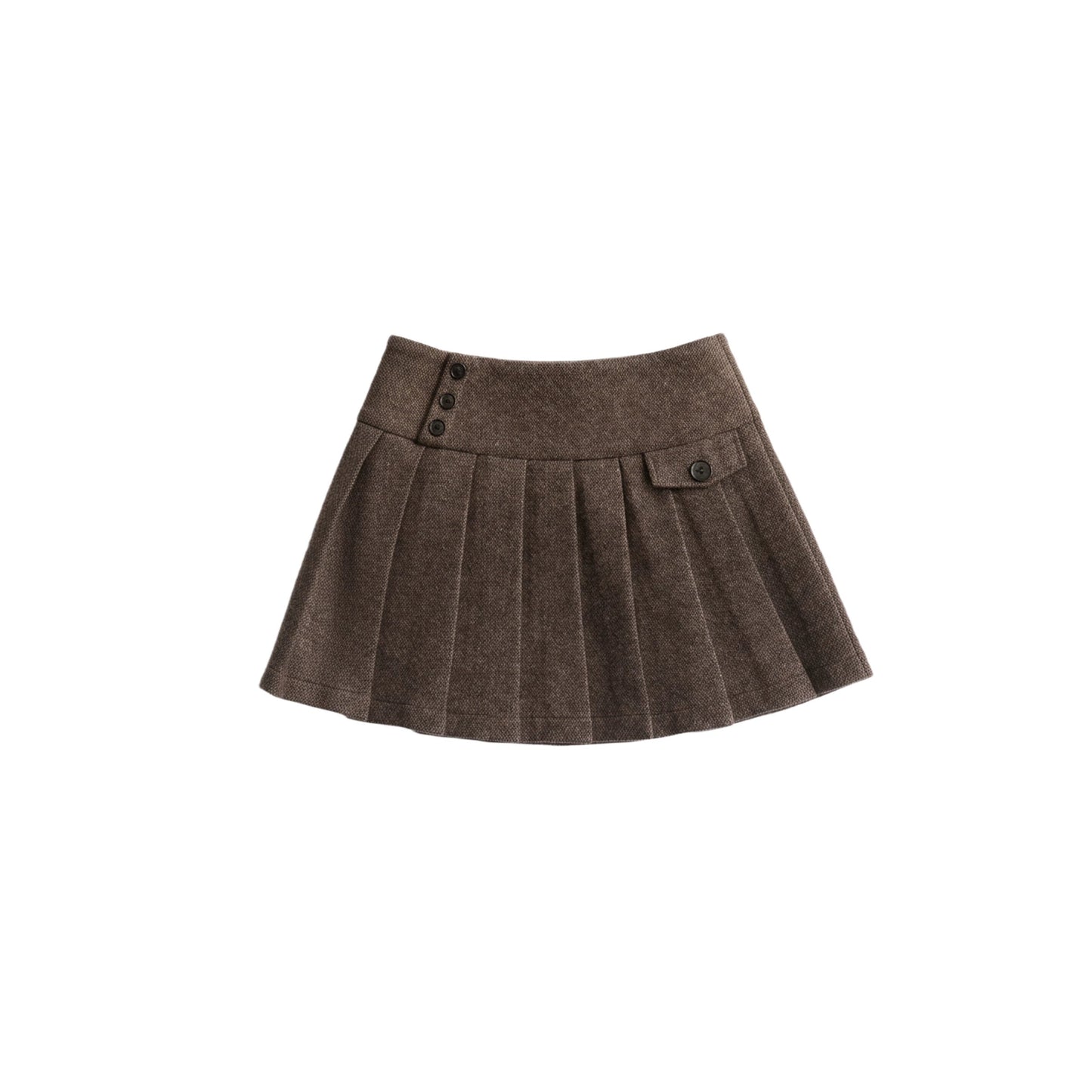 Amber Flow Wool Plaid Skirt