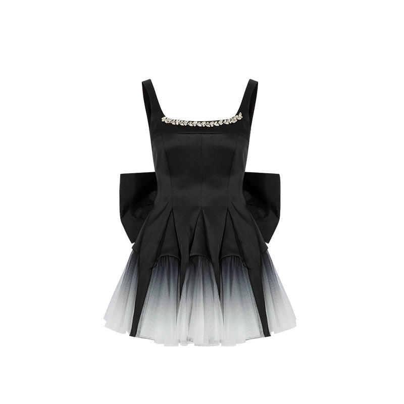 Swan Dance Mesh Panelled Slip Dress