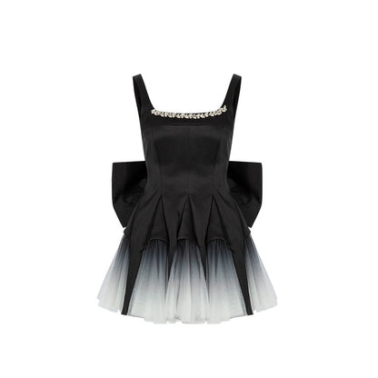 Swan Dance Mesh Panelled Slip Dress